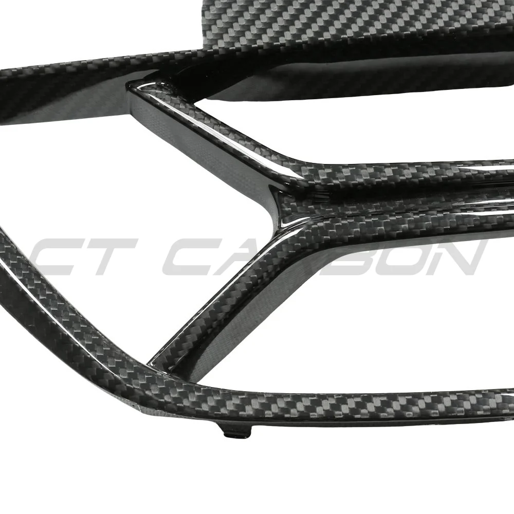 BMW 4 SERIES 2020+ G22/G23 CARBON FIBRE CSL GRILLE - WITH ACC-Grille-CT CARBON-CT Carbon - High-quality carbon fiber and gloss black aerodynamic parts for premium sports and luxury vehicles.