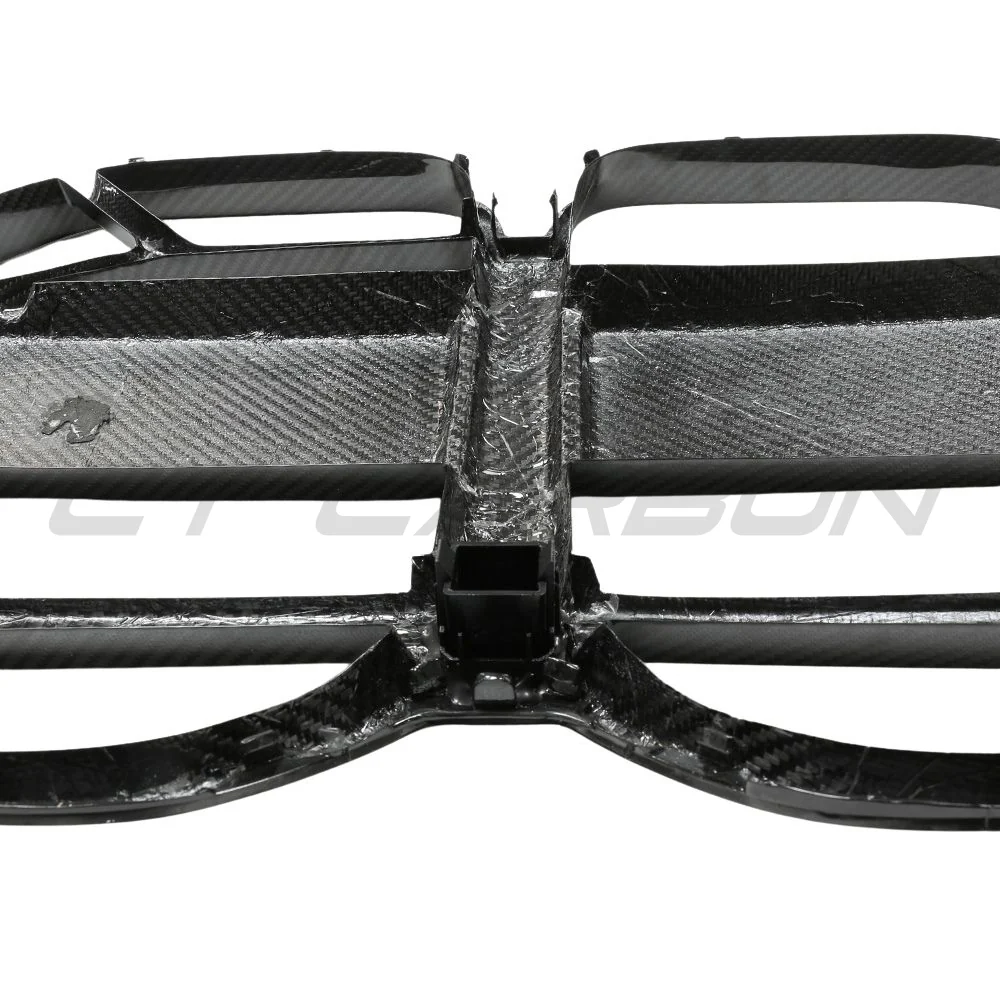 BMW 4 SERIES 2020+ G22/G23 CARBON FIBRE CSL GRILLE - WITH ACC-Grille-CT CARBON-CT Carbon - High-quality carbon fiber and gloss black aerodynamic parts for premium sports and luxury vehicles.