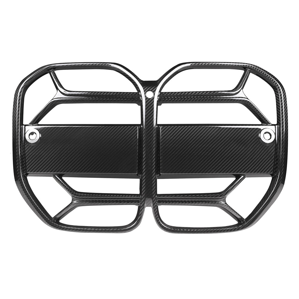 BMW 4 SERIES 2020+ G22/G23 CARBON FIBRE CSL GRILLE - WITHOUT ACC-Grille-CT CARBON-CT Carbon - High-quality carbon fiber and gloss black aerodynamic parts for premium sports and luxury vehicles.