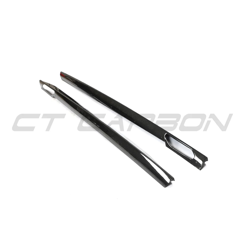 BMW 4 SERIES 2020+ G26 & i4 CARBON FIBRE SIDE SKIRTS-Side Skirts-CT CARBON-CT Carbon - High-quality carbon fiber and gloss black aerodynamic parts for premium sports and luxury vehicles.