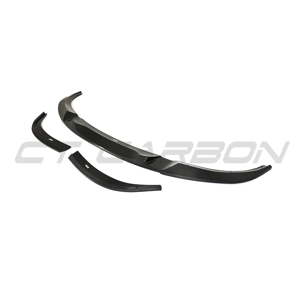 BMW 4 SERIES 2020+ G26 & i4 CARBON FIBRE SPLITTER-Splitter-CT CARBON-CT Carbon - High-quality carbon fiber and gloss black aerodynamic parts for premium sports and luxury vehicles.
