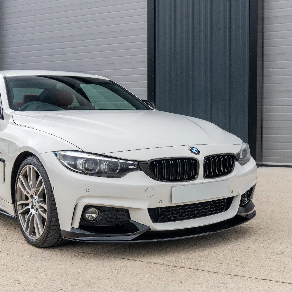 BMW M4 F82 / F83 & F32/F33/F36 4 SERIES DOUBLE SLAT BLACK GRILLES - BLAK BY CT CARBON-Grille-BLAK BY CT-CT Carbon - High-quality carbon fiber and gloss black aerodynamic parts for premium sports and luxury vehicles.