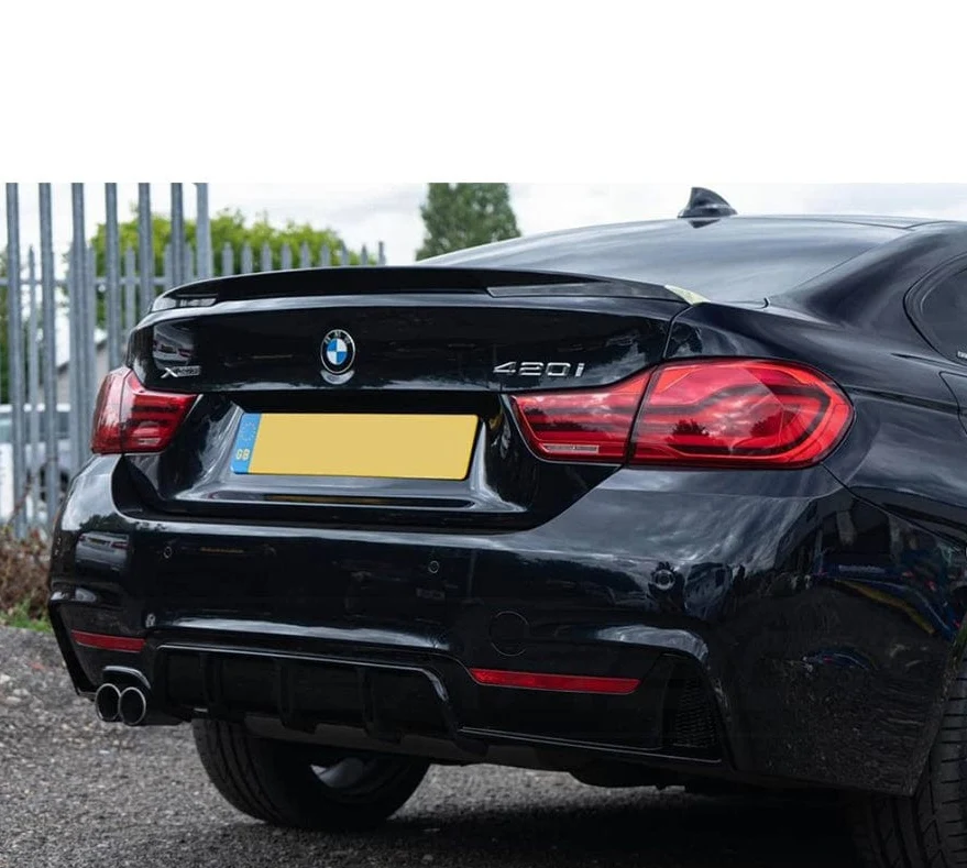 BLAK BY CT DIFFUSER BMW 4 Series F32/F33/F36 Gloss Black Twin Left Exhaust Diffuser - BLAK BY CT CARBON