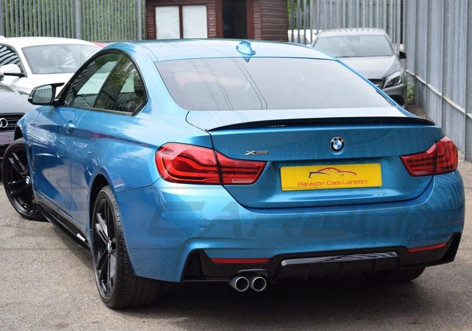 BLAK BY CT DIFFUSER BMW 4 Series F32/F33/F36 Gloss Black Twin Left Exhaust Diffuser - BLAK BY CT CARBON