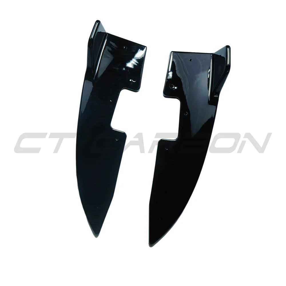 BMW 4 SERIES G22/G23 2020+ GLOSS BLACK REAR BUMPER CORNERS-Accessories-BLAK BY CT-CT Carbon - High-quality carbon fiber and gloss black aerodynamic parts for premium sports and luxury vehicles.