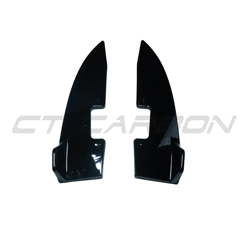 BMW 4 SERIES G22/G23 2020+ GLOSS BLACK REAR BUMPER CORNERS-Accessories-BLAK BY CT-CT Carbon - High-quality carbon fiber and gloss black aerodynamic parts for premium sports and luxury vehicles.