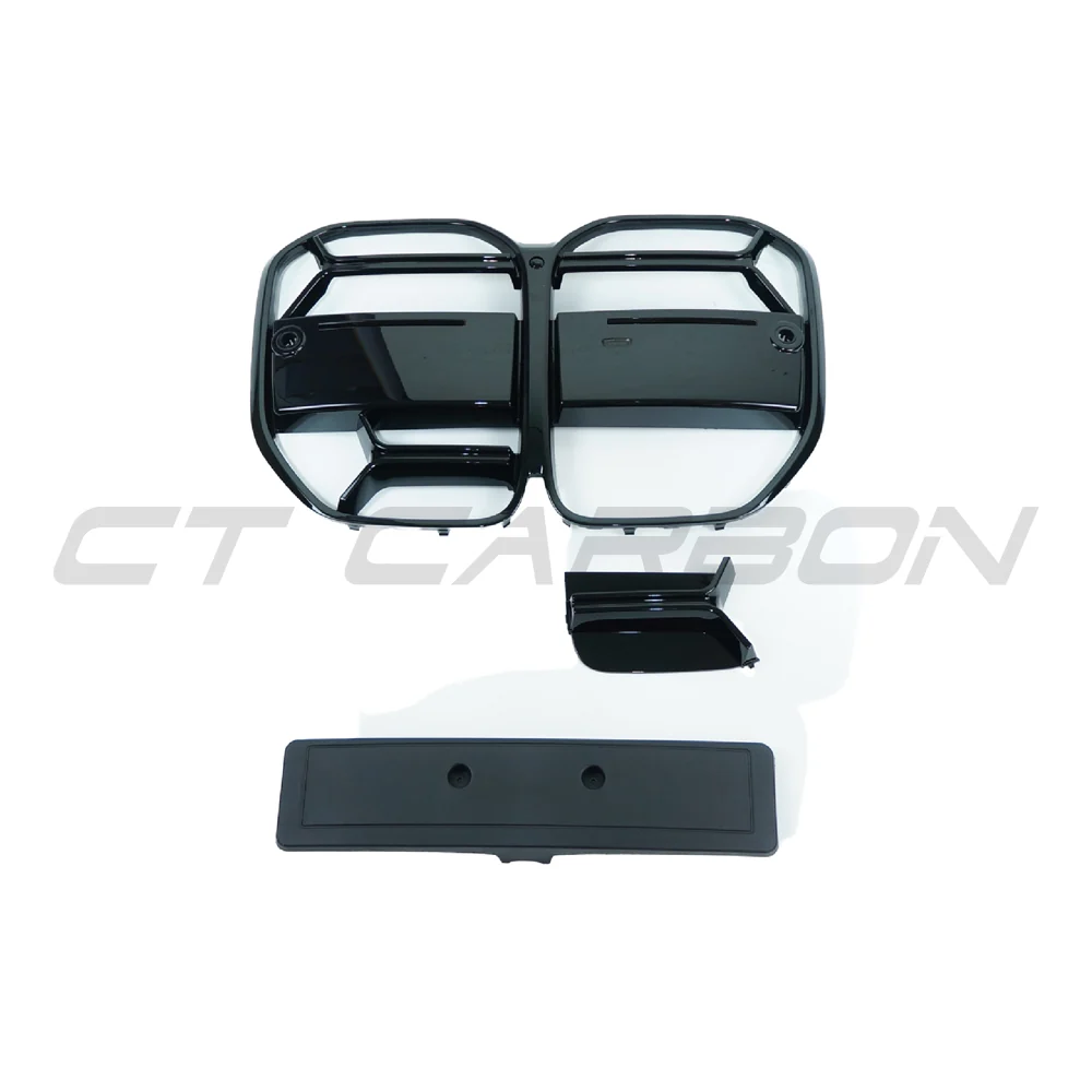 BMW 4 SERIES G22/G23 2020+ GLOSS BLACK GRILLE - CSL STYLE-Grille-BLAK BY CT-CT Carbon - High-quality carbon fiber and gloss black aerodynamic parts for premium sports and luxury vehicles.