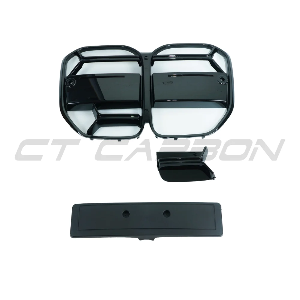 BMW 4 SERIES G22/G23 2020+ GLOSS BLACK GRILLE - CSL STYLE-Grille-BLAK BY CT-CT Carbon - High-quality carbon fiber and gloss black aerodynamic parts for premium sports and luxury vehicles.