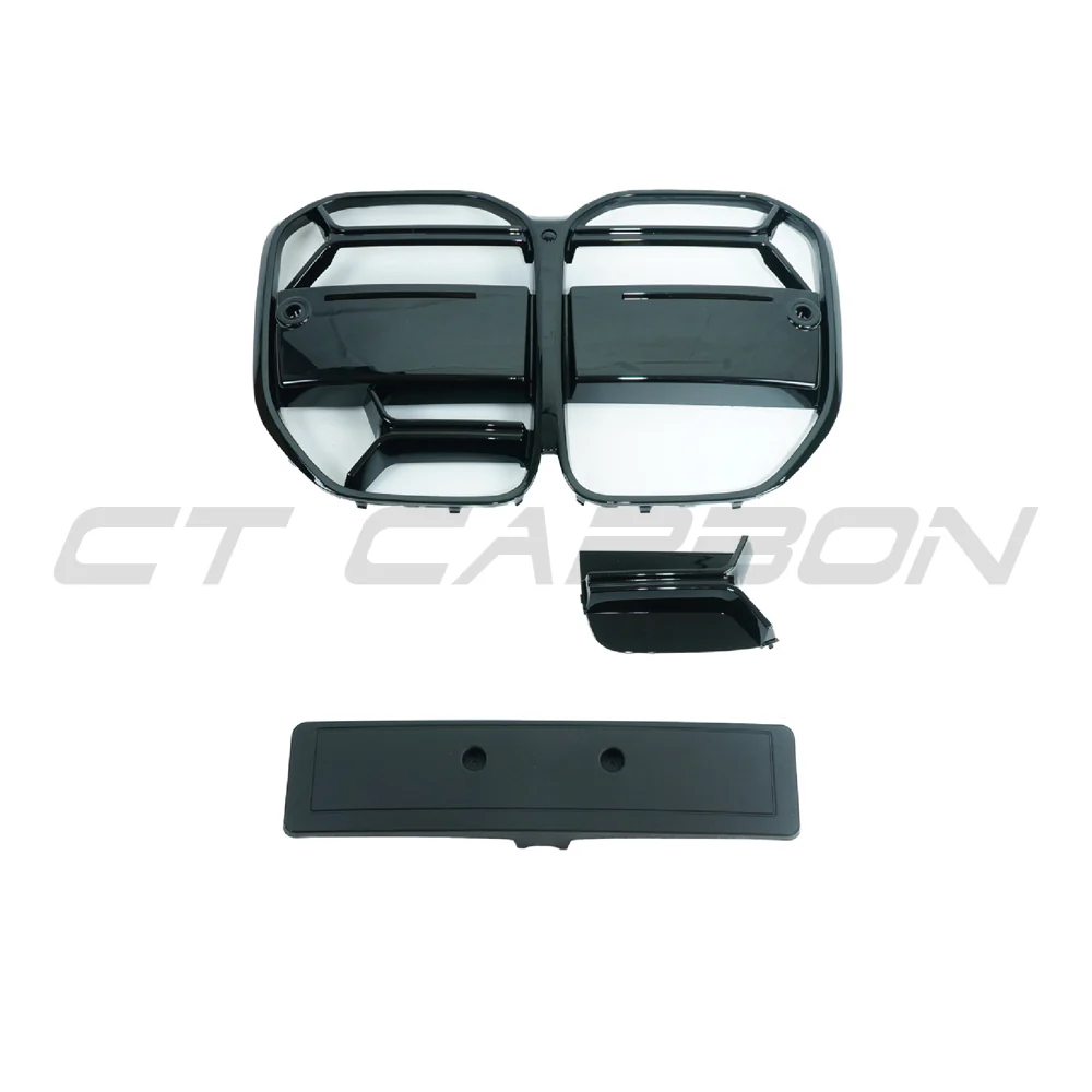 BMW 4 SERIES G22/G23 2020+ GLOSS BLACK GRILLE - CSL STYLE-Grille-BLAK BY CT-CT Carbon - High-quality carbon fiber and gloss black aerodynamic parts for premium sports and luxury vehicles.
