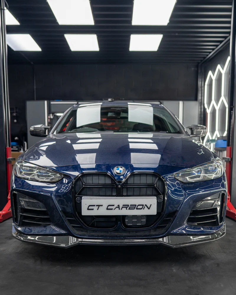 BMW 4 SERIES G22/G23 2020+ GLOSS BLACK GRILLE - CSL STYLE-Grille-BLAK BY CT-CT Carbon - High-quality carbon fiber and gloss black aerodynamic parts for premium sports and luxury vehicles.
