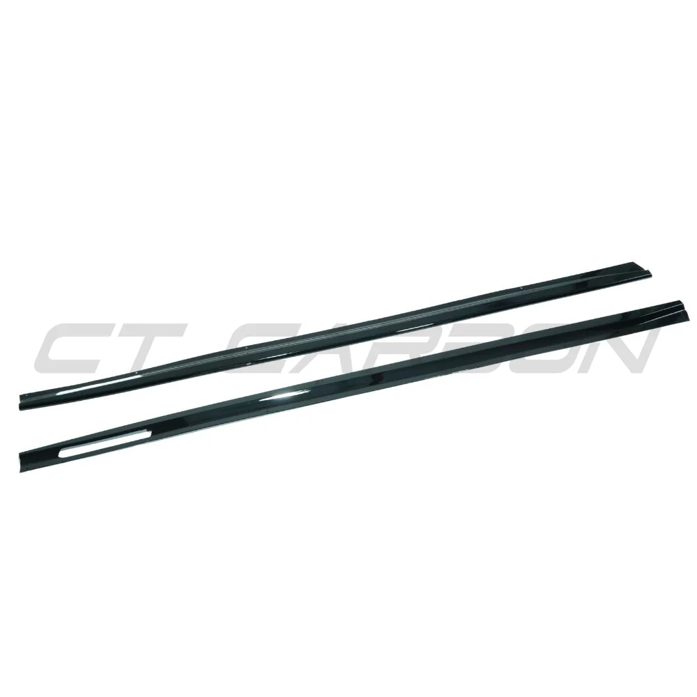 BMW 4 SERIES G22/G23 GLOSS BLACK FULL LENGTH SIDE SKIRTS-Side Skirts-BLAK BY CT-CT Carbon - High-quality carbon fiber and gloss black aerodynamic parts for premium sports and luxury vehicles.