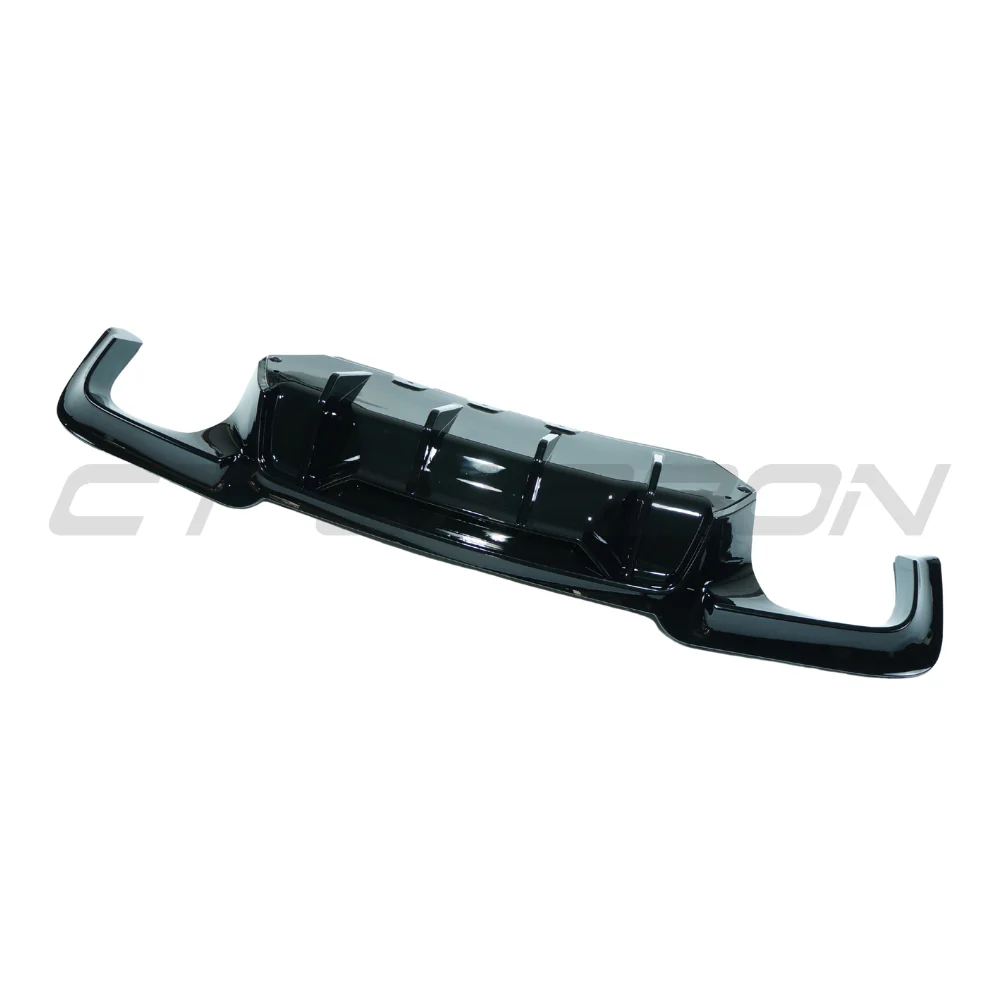 BMW 5 SERIES F10/F11 2011-2017 GLOSS BLACK DIFFUSER - QUAD TIP