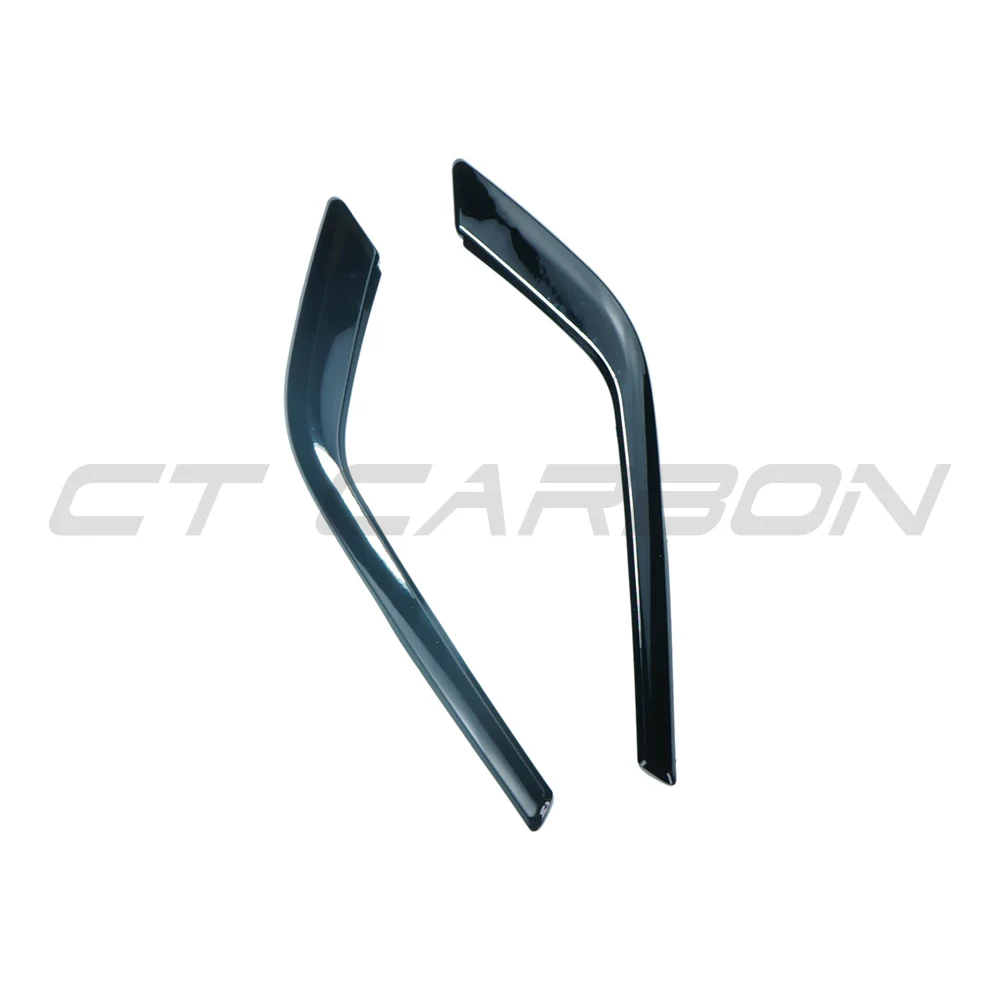 BMW 5 SERIES G60 & i5 2023+ GLOSS BLACK FRONT BUMPER CORNERS V2-Accessories-BLAK BY CT-CT Carbon - High-quality carbon fiber and gloss black aerodynamic parts for premium sports and luxury vehicles.