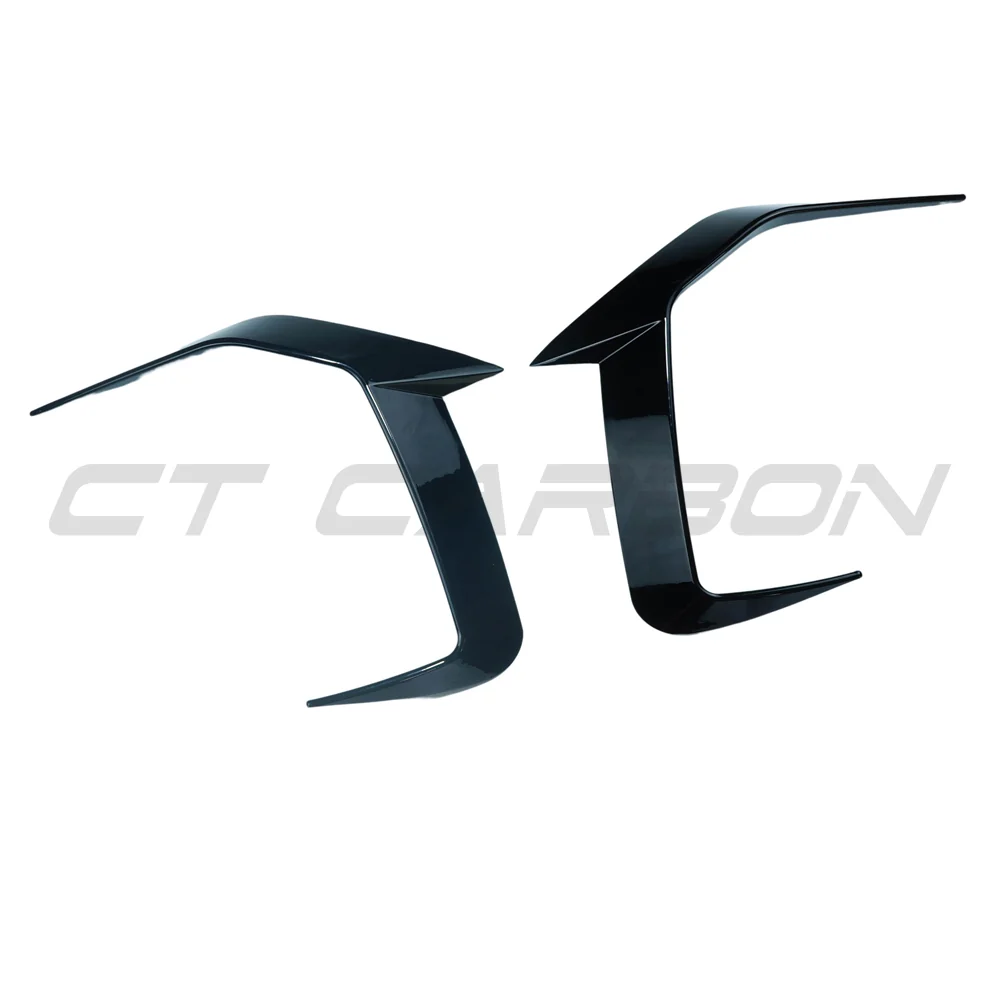 BMW 5 SERIES G60 & i5 2023+ GLOSS BLACK FRONT BUMPER CORNERS-Accessories-BLAK BY CT-CT Carbon - High-quality carbon fiber and gloss black aerodynamic parts for premium sports and luxury vehicles.