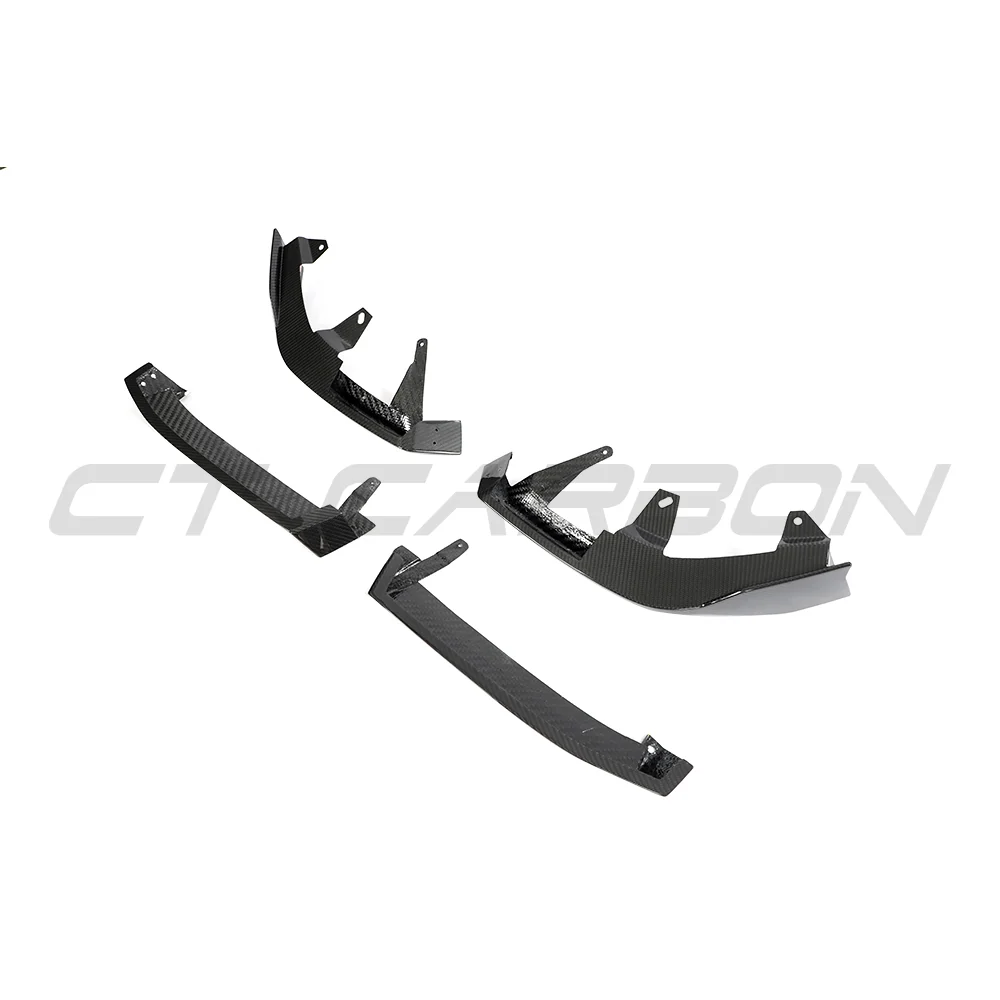 BMW 5 SERIES & i5 G60/G61 2024+ CARBON FIBRE SPLITTER-Splitter-CT CARBON-CT Carbon - High-quality carbon fiber and gloss black aerodynamic parts for premium sports and luxury vehicles.