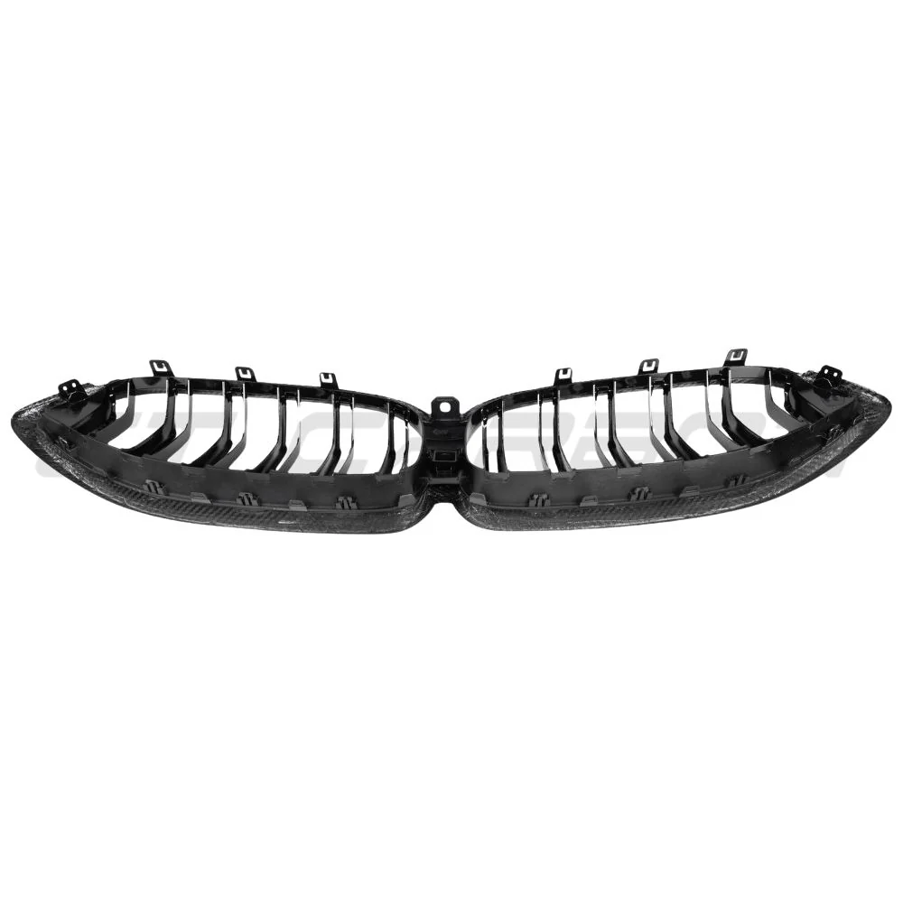 BMW 8 SERIES G14/G15/G16 2018-2023 CARBON FIBRE DOUBLE SLAT GRILLE-Accessories-CT CARBON-CT Carbon - High-quality carbon fiber and gloss black aerodynamic parts for premium sports and luxury vehicles.