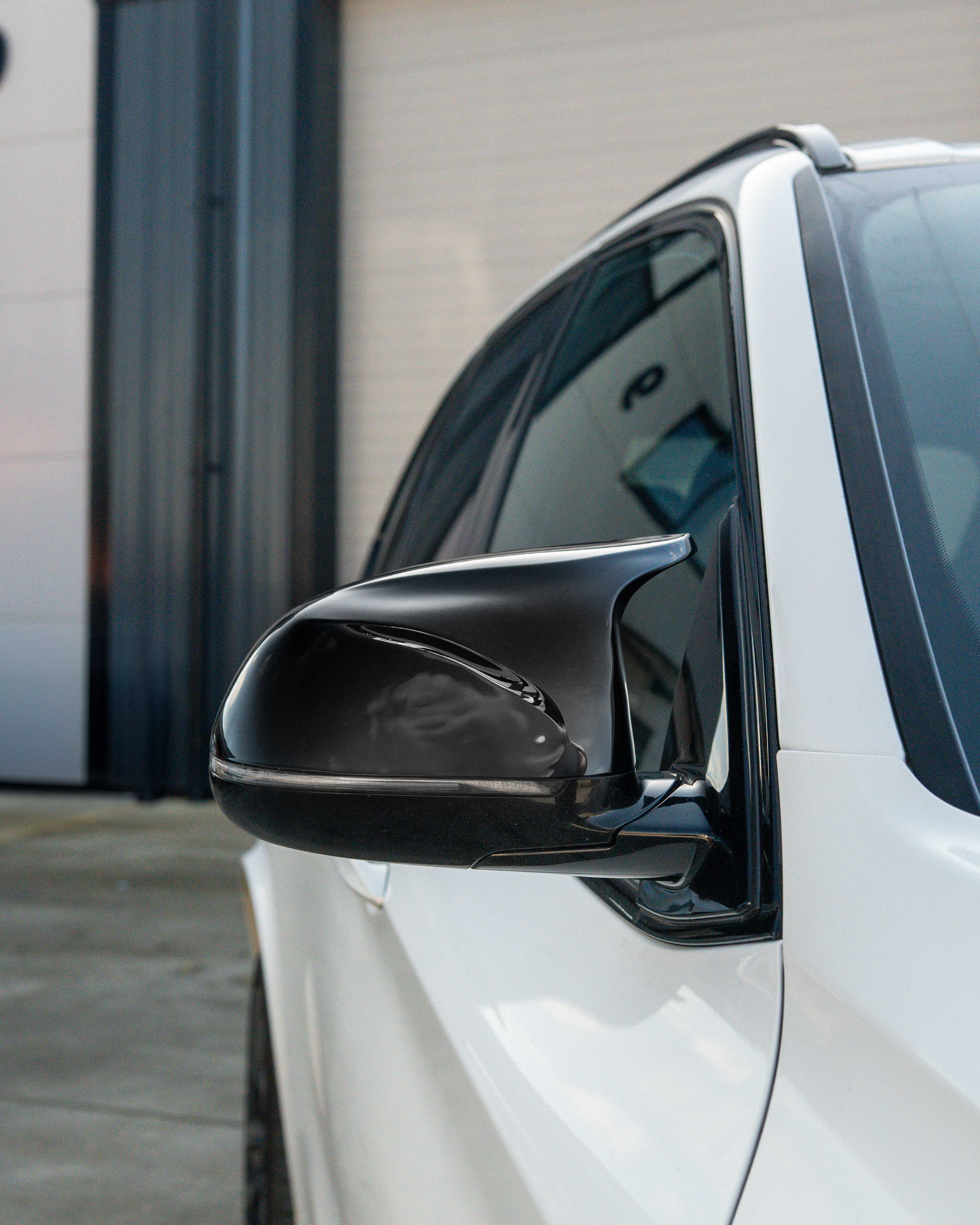 BMW F15 & F16 X5 & X6 GLOSS BLACK MIRRORS - M LOOK-Accessories-BLAK BY CT-CT Carbon - High-quality carbon fiber and gloss black aerodynamic parts for premium sports and luxury vehicles.