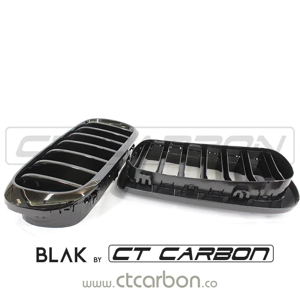 BLAK BY CT GRILLE BMW F15 & F16 X5 & X6 SINGLE SLAT BLACK GRILLES- BLAK BY CT CARBON