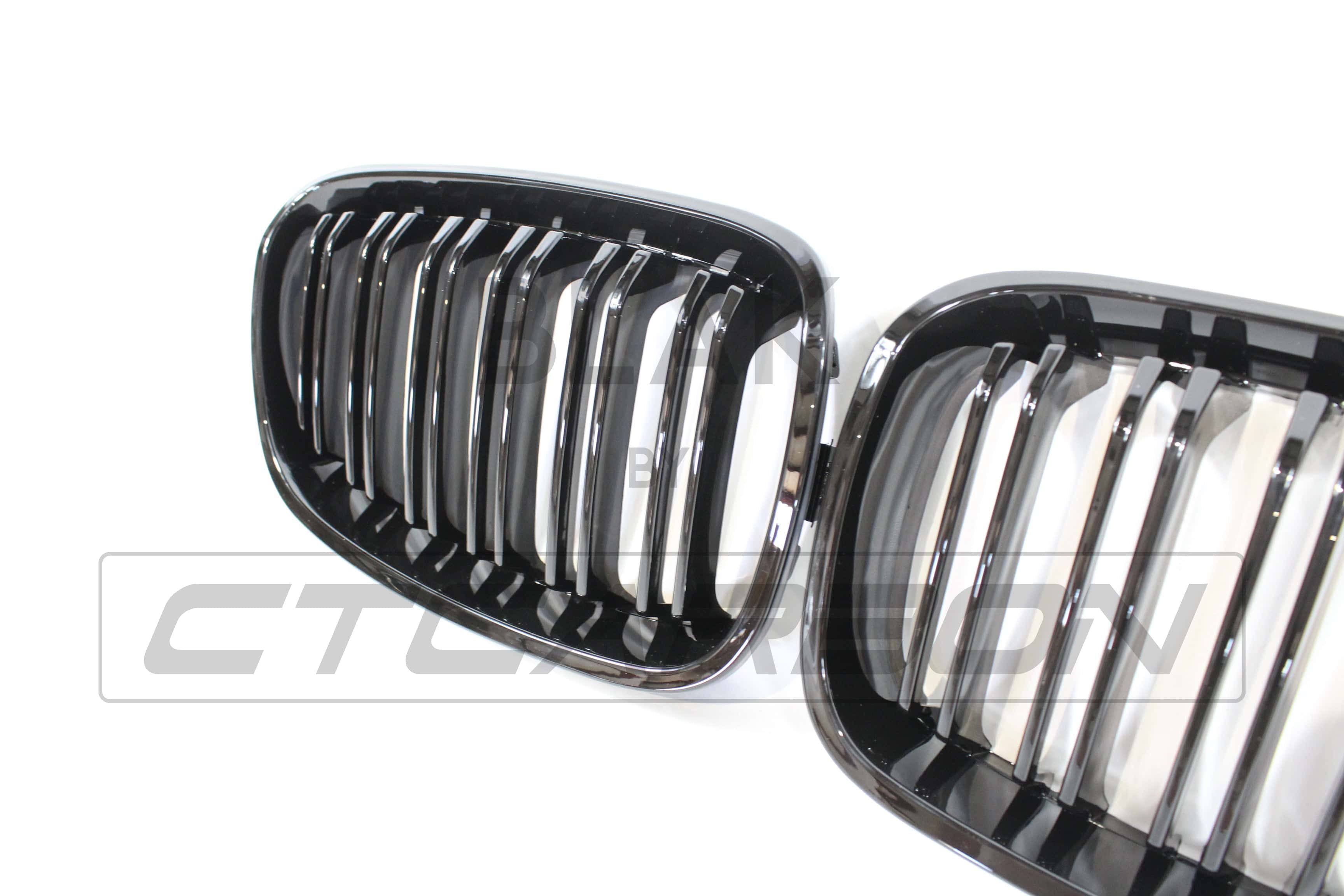 BLAK BY CT GRILLE BMW F20 1 SERIES PRE-LCI DOUBLE SLAT BLACK GRILLES - BLAK BY CT CARBON