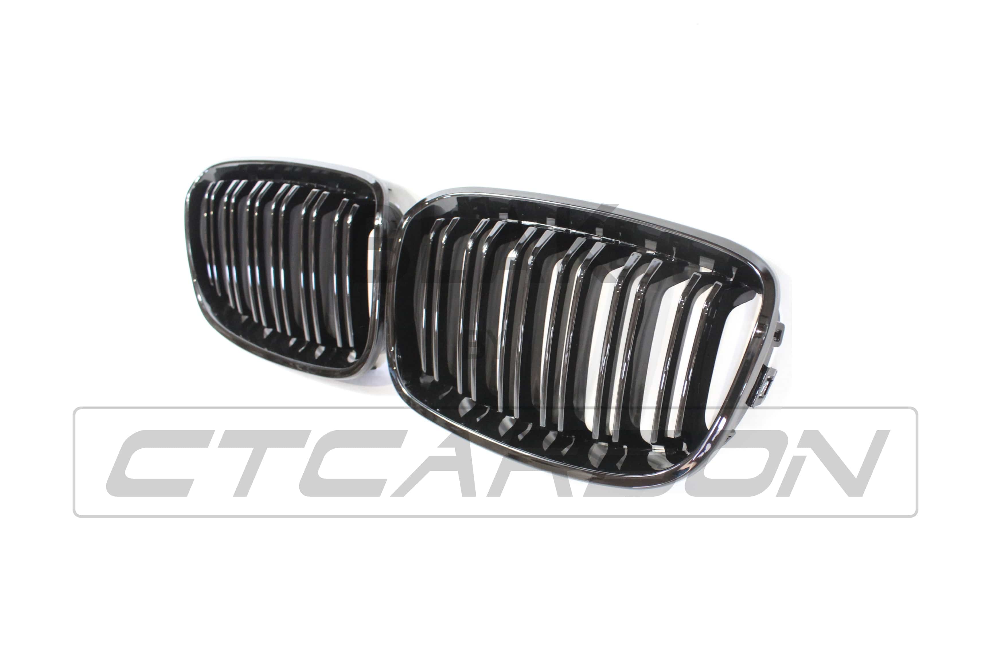 BLAK BY CT GRILLE BMW F20 1 SERIES PRE-LCI DOUBLE SLAT BLACK GRILLES - BLAK BY CT CARBON