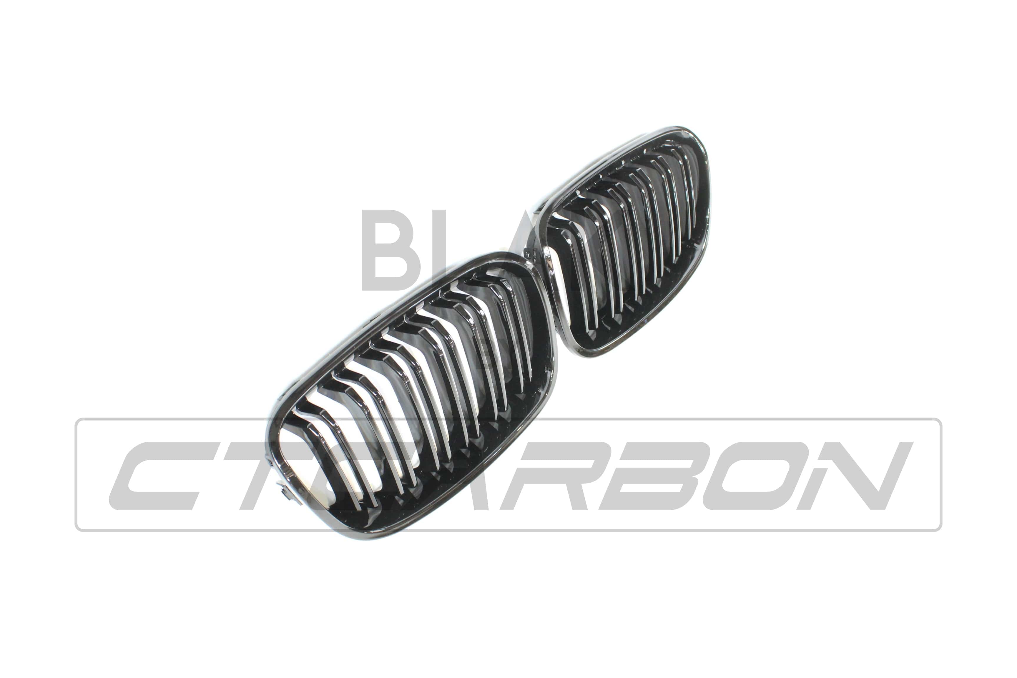 BLAK BY CT GRILLE BMW F20 1 SERIES PRE-LCI DOUBLE SLAT BLACK GRILLES - BLAK BY CT CARBON