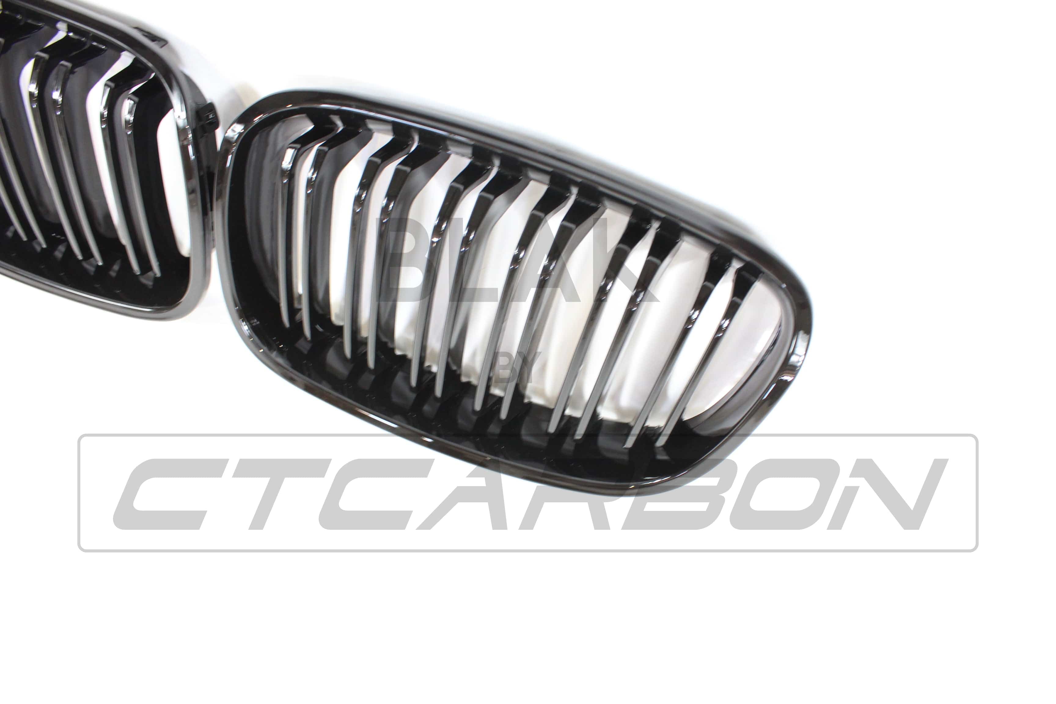 BLAK BY CT GRILLE BMW F20 1 SERIES PRE-LCI DOUBLE SLAT BLACK GRILLES - BLAK BY CT CARBON