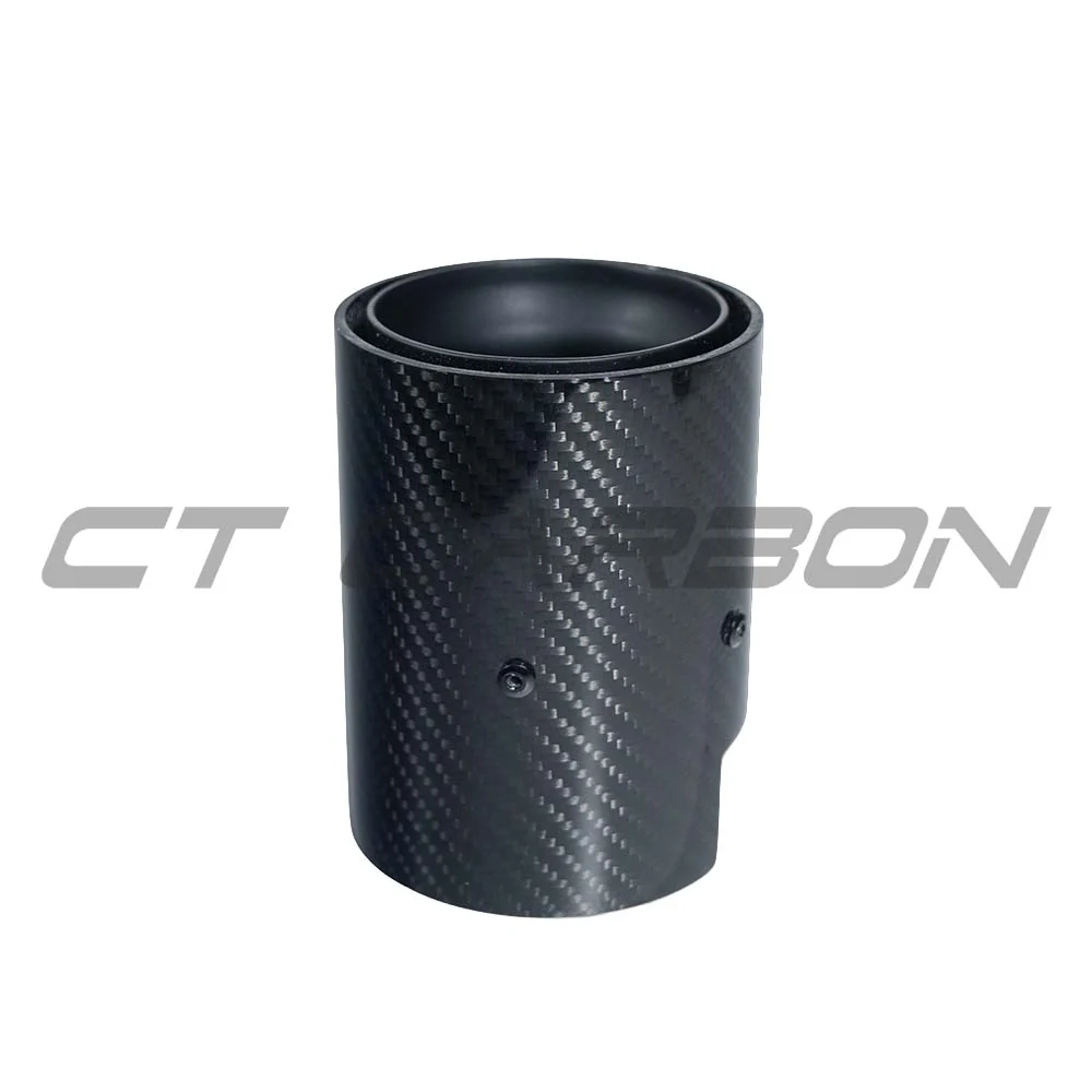 BMW F20/F21/F22/F23/F30/F31/F32/F33 CARBON EXHAUST TIPS - MATTE BLACK (SET OF 2)