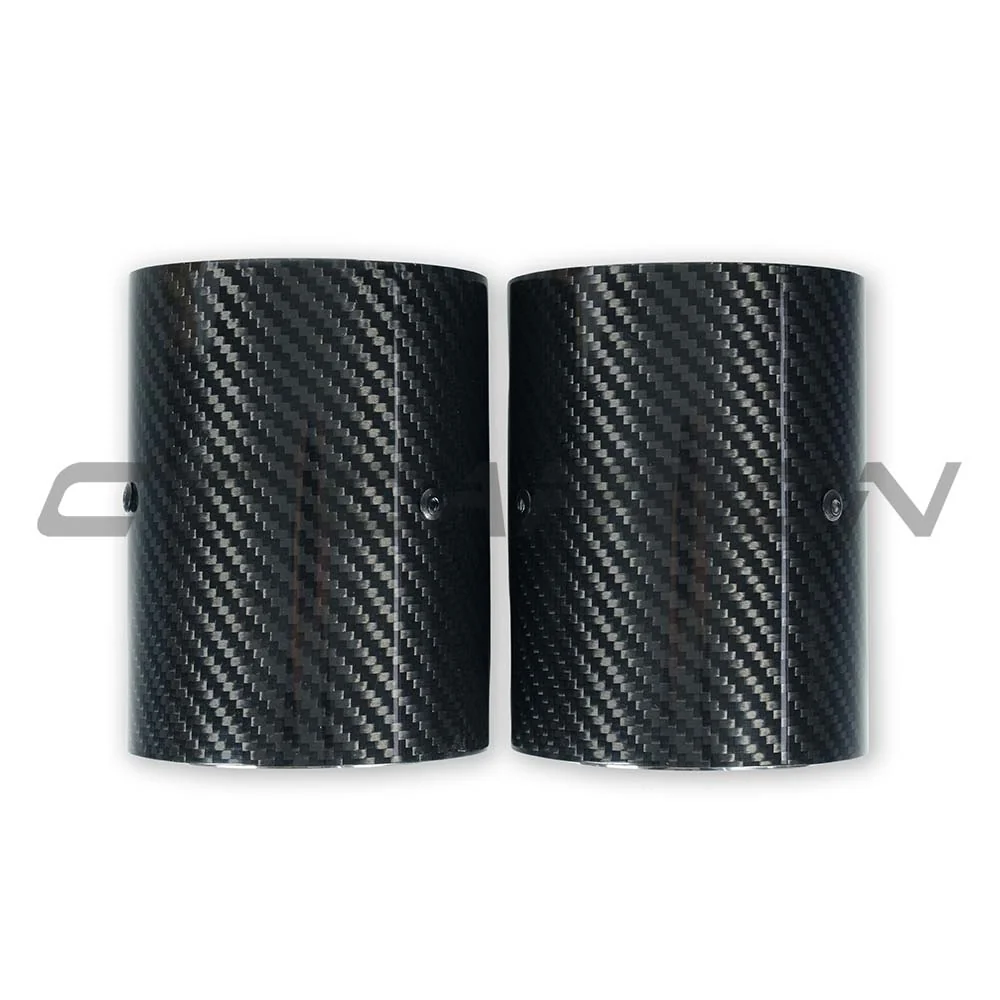 BMW F20/F21/F22/F23/F30/F31/F32/F33 CARBON EXHAUST TIPS - CHROME (SET OF 2)