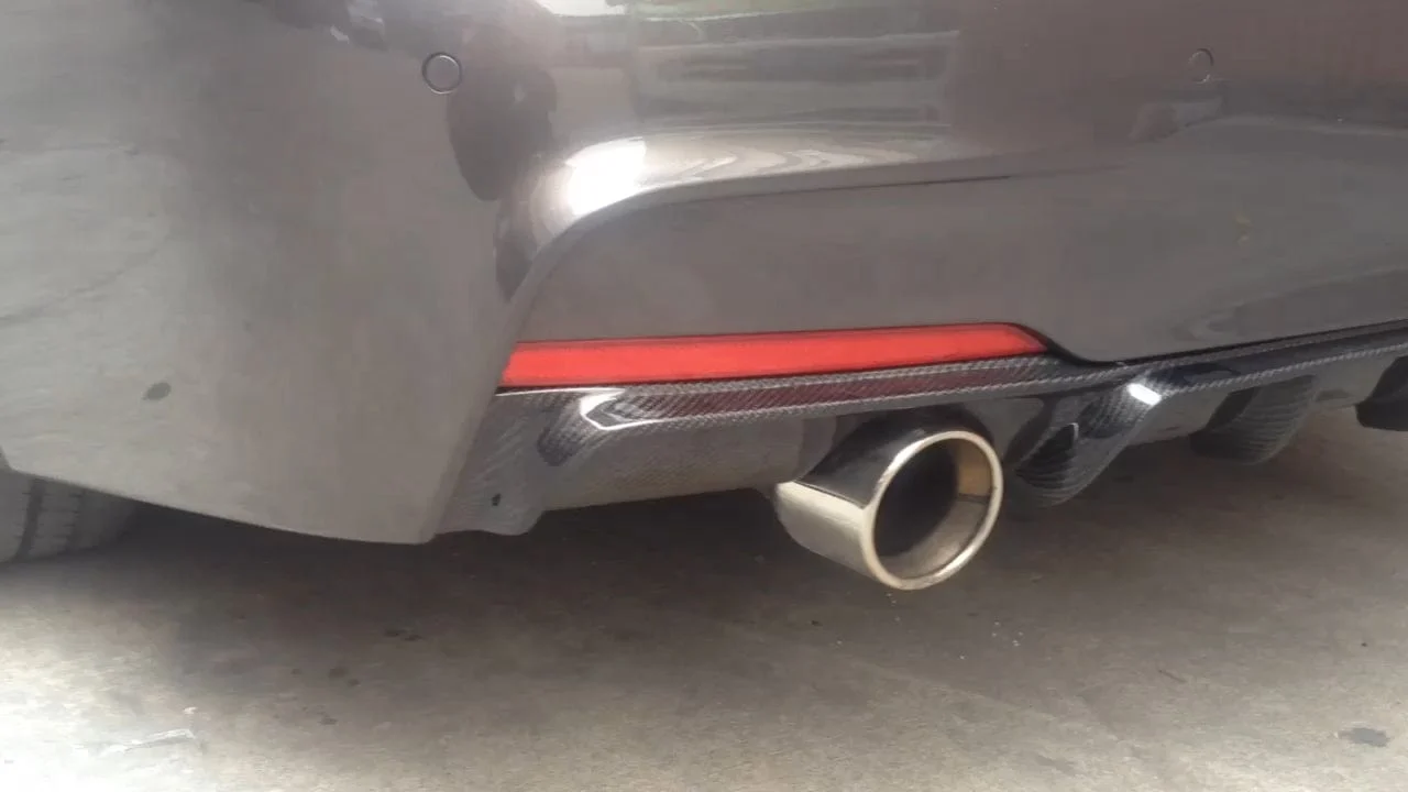 CT CARBON Diffuser BMW F30 3 SERIES CARBON FIBRE DIFFUSER - MP STYLE - DUAL EXHAUST