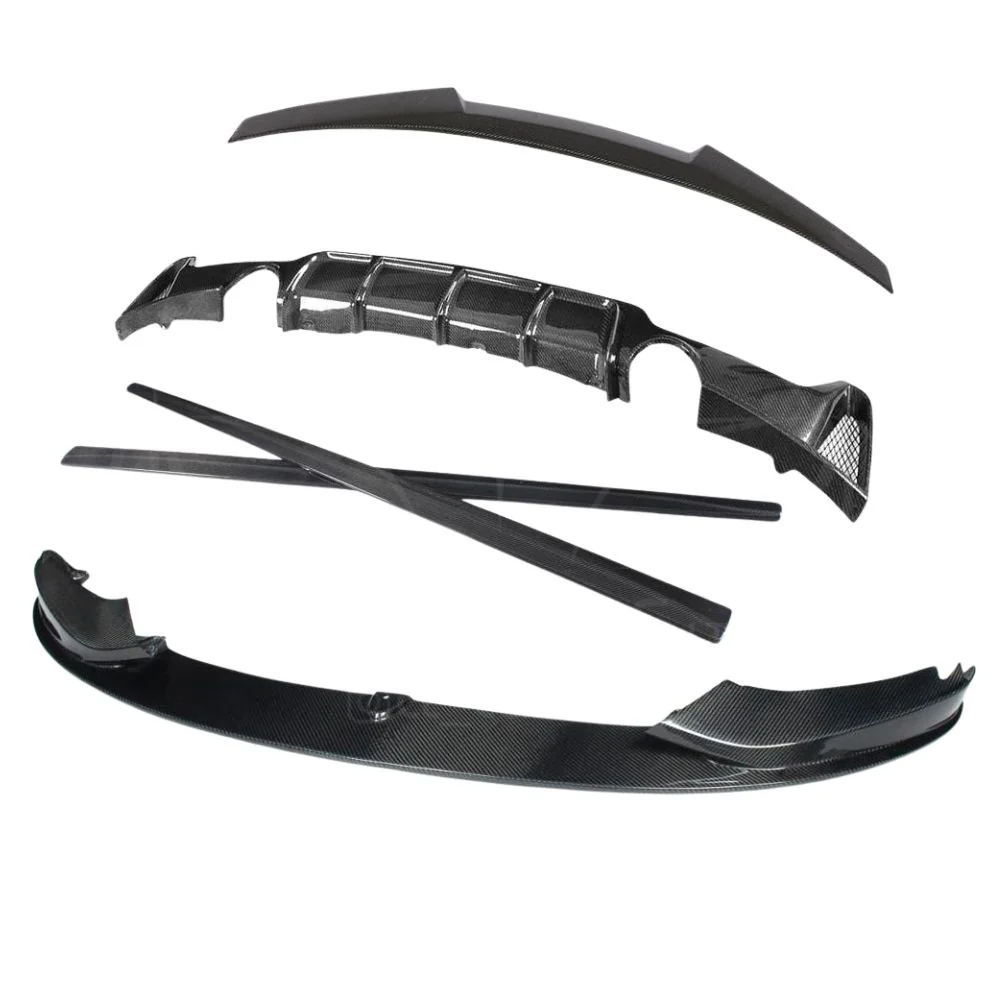 BMW F36 4 SERIES COUPE FULL CARBON FIBRE KIT - MP STYLE-Kit-CT CARBON-CT Carbon - High-quality carbon fiber and gloss black aerodynamic parts for premium sports and luxury vehicles.