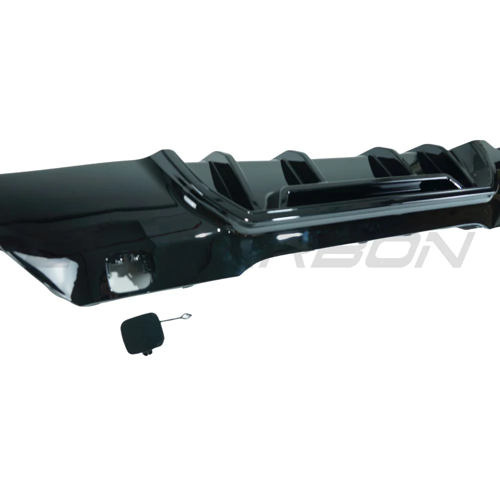 BMW F40 1 SERIES 2019-2024 GLOSS BLACK DIFFUSER - SINGLE EXIT-Diffuser-BLAK BY CT-CT Carbon - High-quality carbon fiber and gloss black aerodynamic parts for premium sports and luxury vehicles.