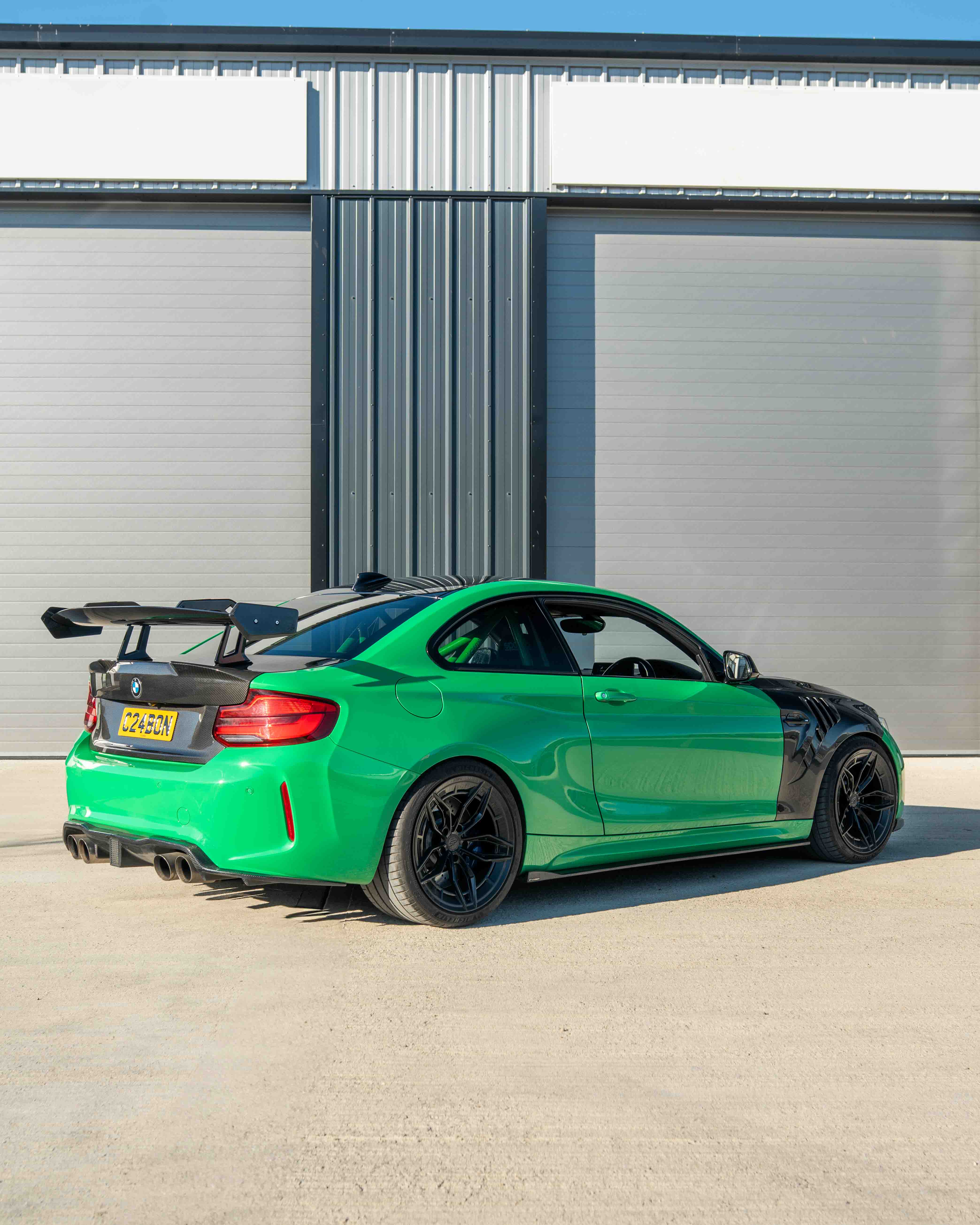 BMW F87 M2/M2C & F22 2 SERIES CARBON FIBRE SWAN NECK WING - CT DESIGN-Spoiler-CT CARBON-CT Carbon - High-quality carbon fiber and gloss black aerodynamic parts for premium sports and luxury vehicles.