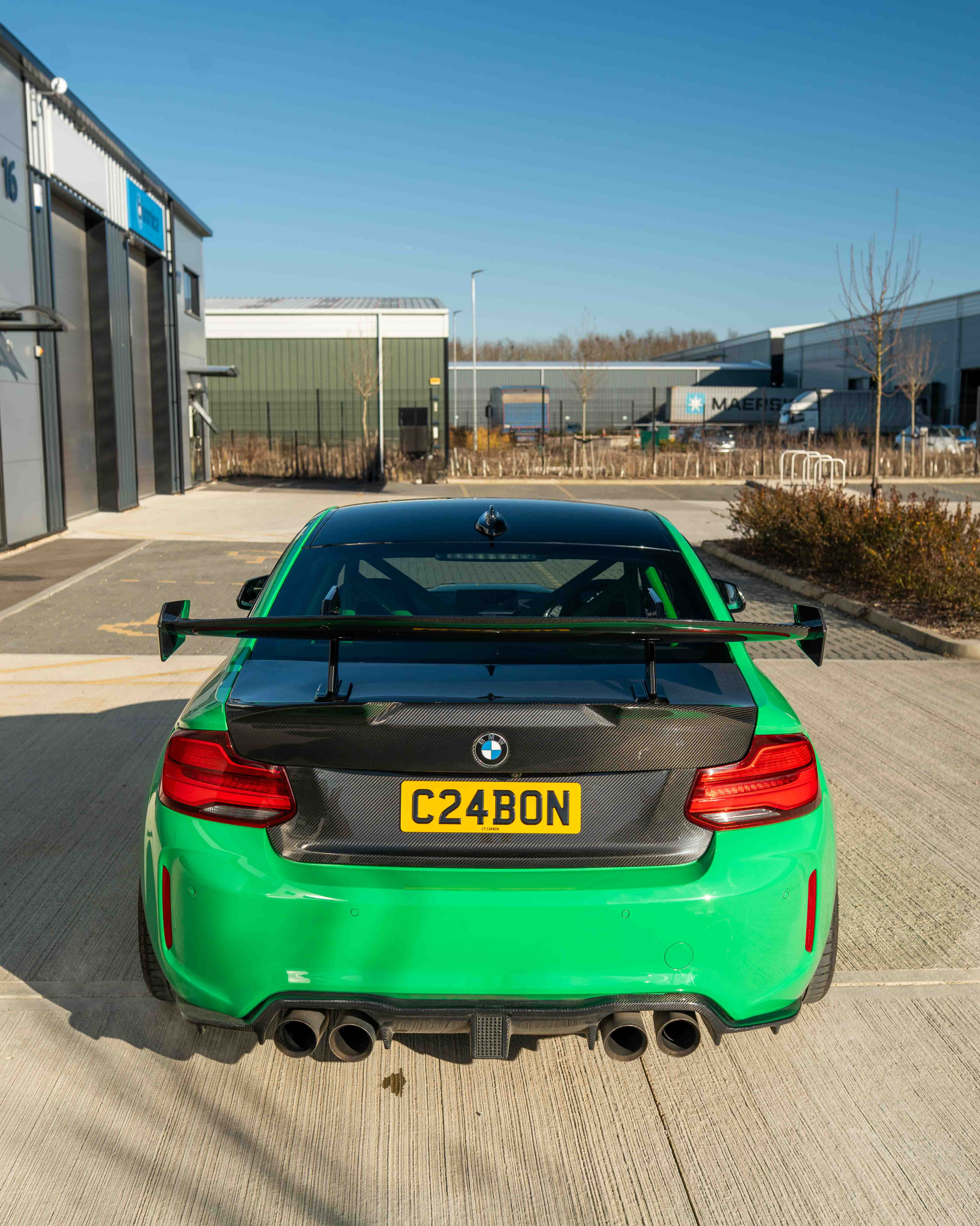 BMW F87 M2/M2C & F22 2 SERIES CARBON FIBRE SWAN NECK WING - CT DESIGN-Spoiler-CT CARBON-CT Carbon - High-quality carbon fiber and gloss black aerodynamic parts for premium sports and luxury vehicles.