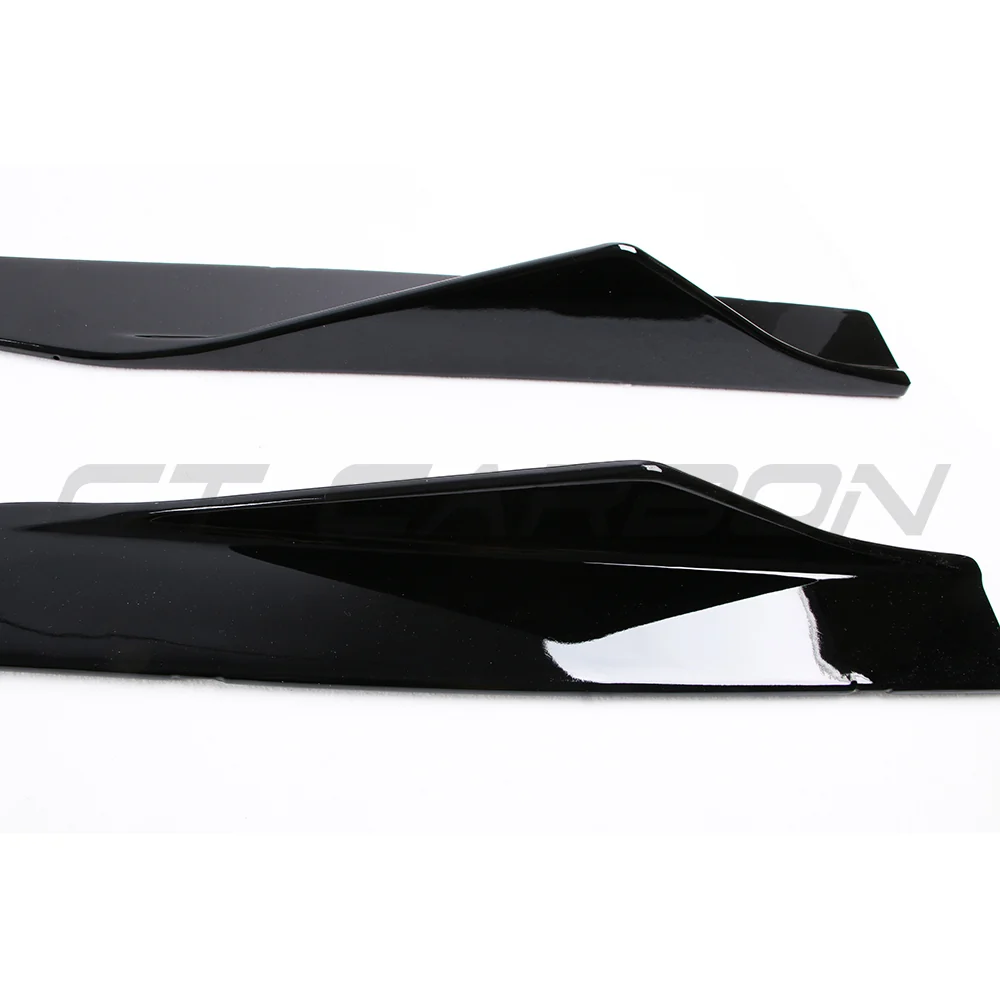 BMW F87 M2/M2C GLOSS BLACK SIDE SKIRTS-Side Skirts-BLAK BY CT-CT Carbon - High-quality carbon fiber and gloss black aerodynamic parts for premium sports and luxury vehicles.