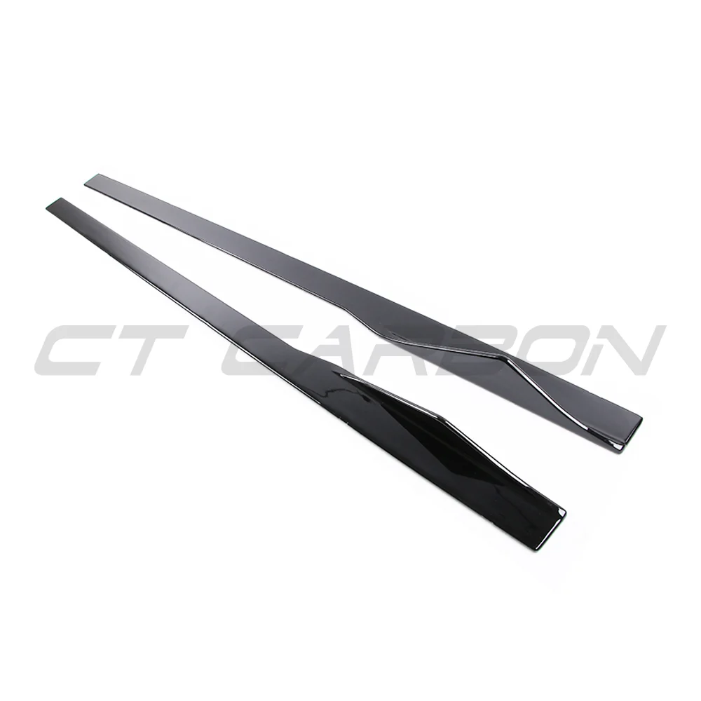 BMW F87 M2/M2C GLOSS BLACK SIDE SKIRTS-Side Skirts-BLAK BY CT-CT Carbon - High-quality carbon fiber and gloss black aerodynamic parts for premium sports and luxury vehicles.