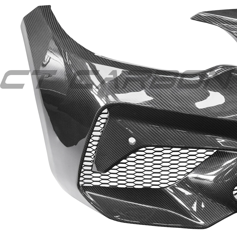 BMW F87 M2C CARBON PRE-PREG FIBRE FRONT BUMPER-Bumper-CT CARBON-CT Carbon - High-quality carbon fiber and gloss black aerodynamic parts for premium sports and luxury vehicles.