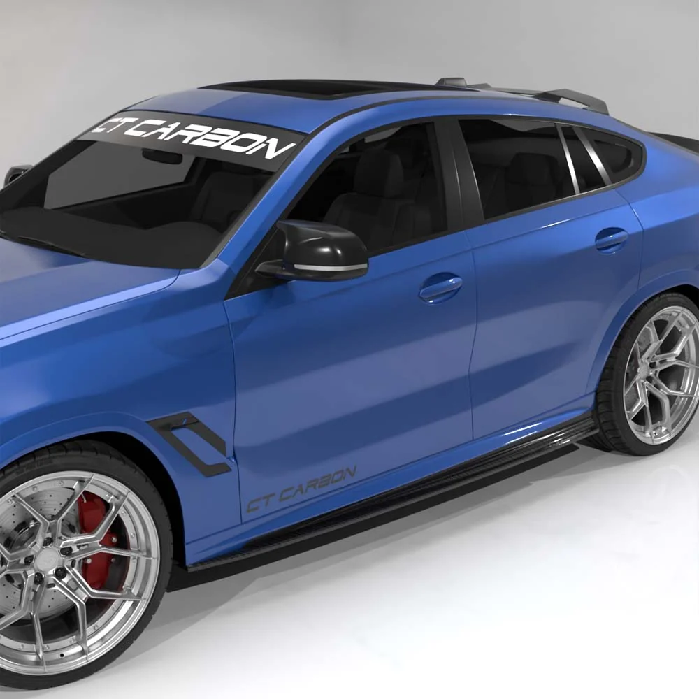 BMW F95/F96 X5M/X6M 2020+ CARBON FIBRE SIDE SKIRTS - CT DESIGN