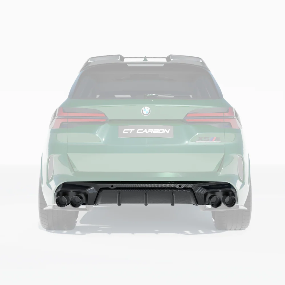 BMW F95 X5M 2019+ CARBON FIBRE DIFFUSER WITH CORNERS - CT DESIGN