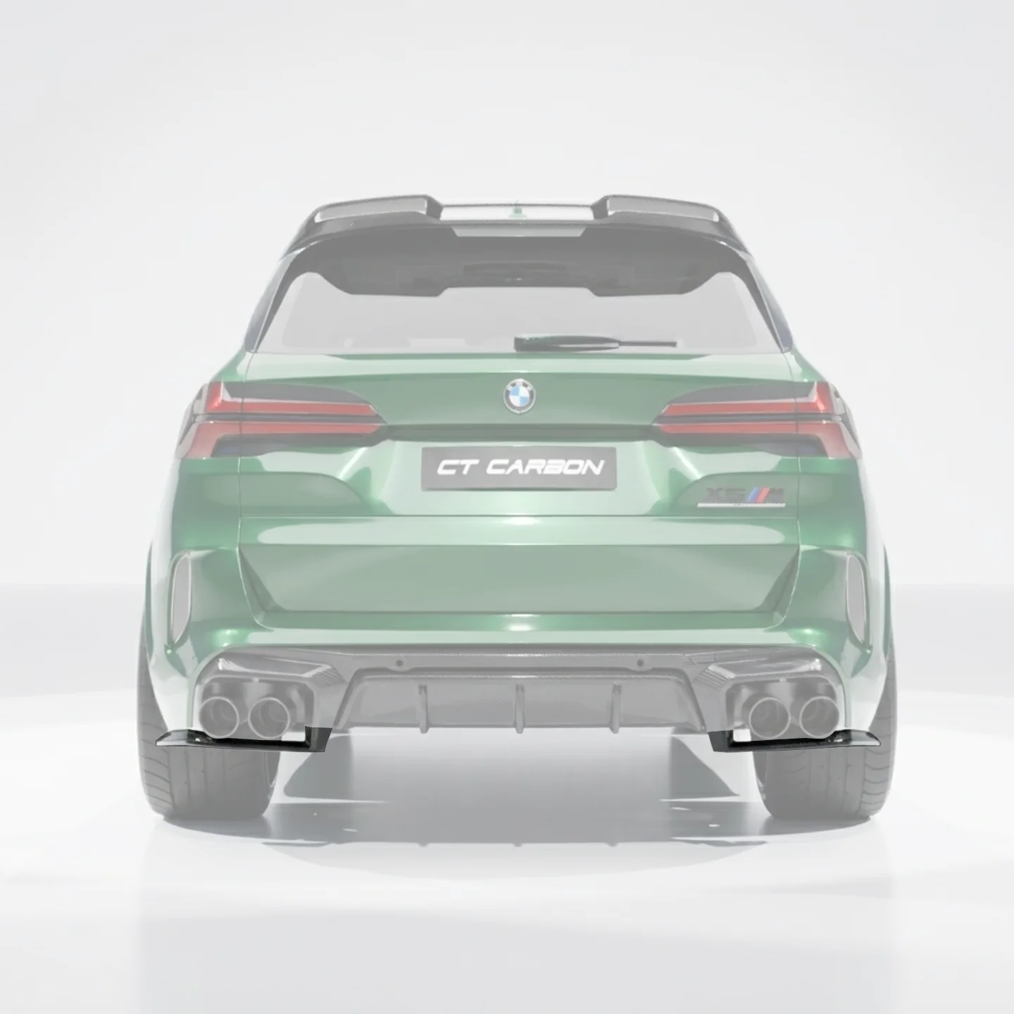 BMW F95 X5M 2019+ CARBON FIBRE DIFFUSER WITH CORNERS - CT DESIGN