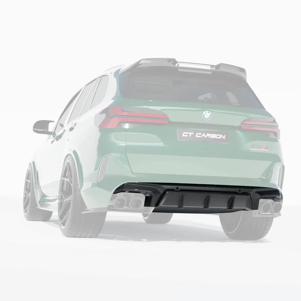 BMW F95 X5M 2019+ CARBON FIBRE DIFFUSER WITH CORNERS - CT DESIGN