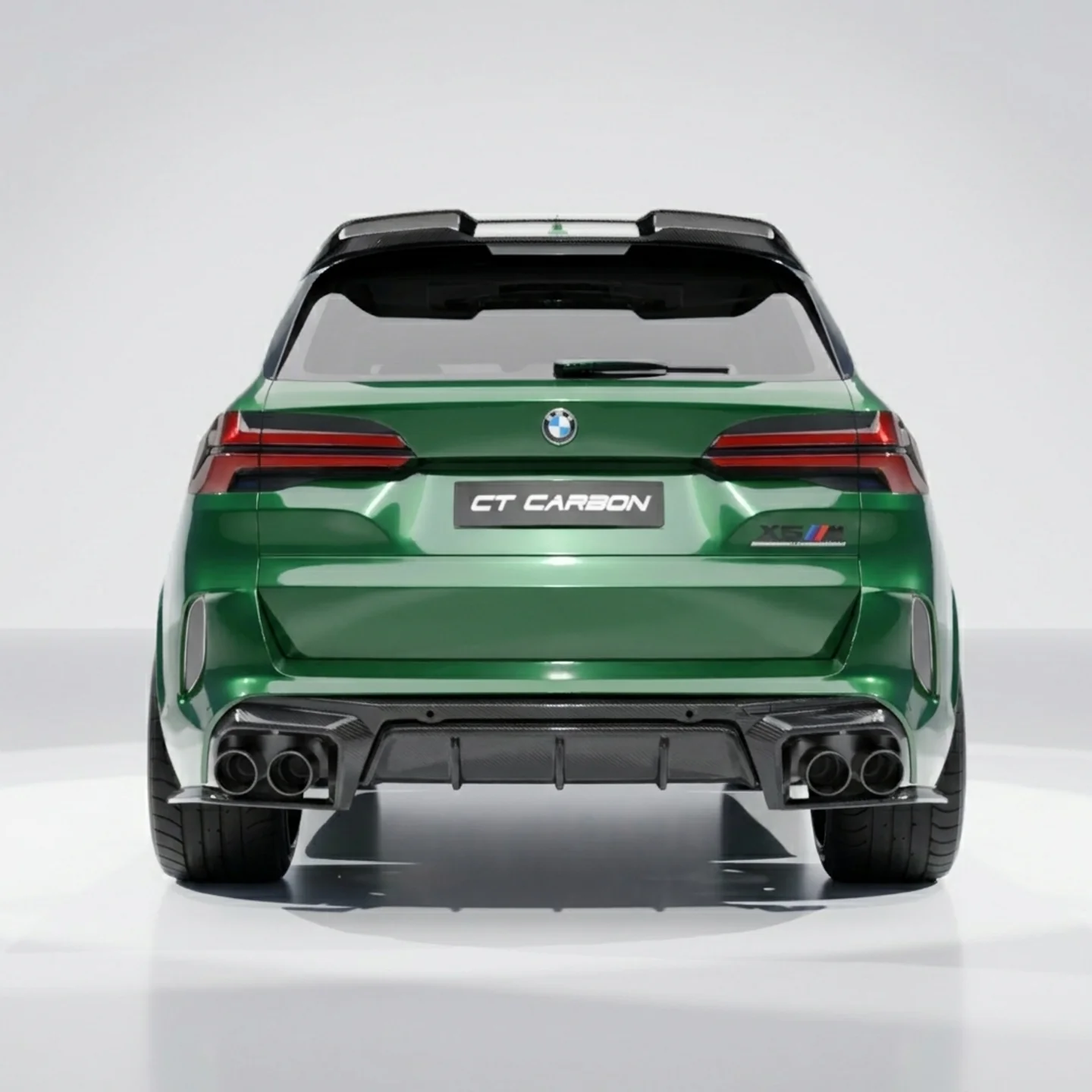 BMW F95 X5M 2019+ CARBON FIBRE DIFFUSER WITH CORNERS - CT DESIGN