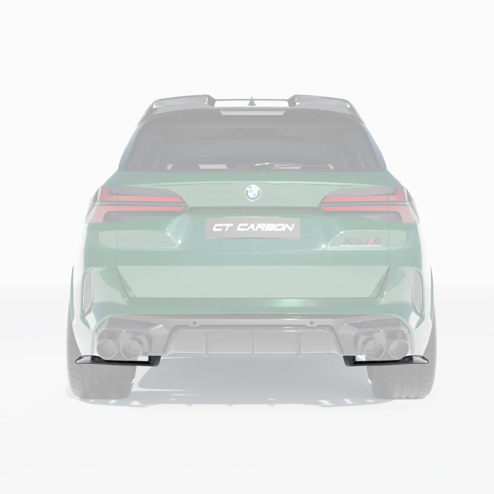 BMW F95 X5M 2019+ DRY CARBON FIBRE REAR BUMPER CORNERS - V1