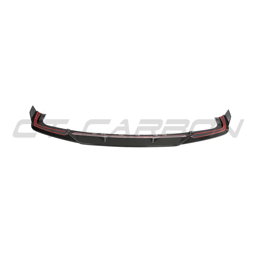 BMW F95 X5M 2019-2022 (PRE-LCI) CARBON FIBRE SPLITTER - CT DESIGN-Splitter-CT CARBON-CT Carbon - High-quality carbon fiber and gloss black aerodynamic parts for premium sports and luxury vehicles.