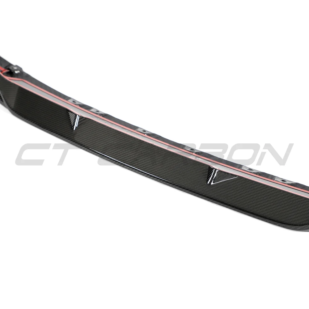 BMW F95 X5M 2019-2022 (PRE-LCI) CARBON FIBRE SPLITTER - CT DESIGN-Splitter-CT CARBON-CT Carbon - High-quality carbon fiber and gloss black aerodynamic parts for premium sports and luxury vehicles.