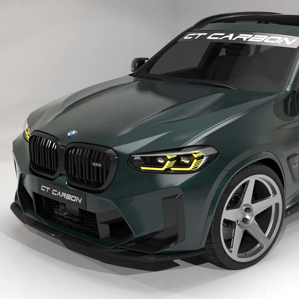 BMW F97 X3M & F98 X4M 2021-2024 (LCI) CARBON FIBRE SPLITTER - CT DESIGN