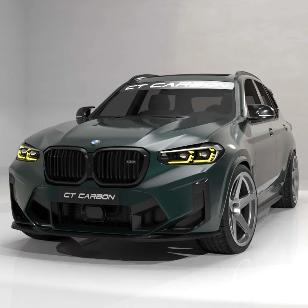 BMW F97 X3M & F98 X4M 2021-2024 (LCI) CARBON FIBRE SPLITTER - CT DESIGN