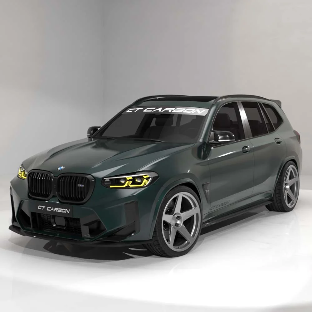 BMW F97 X3M & F98 X4M 2021-2024 (LCI) CARBON FIBRE SPLITTER - CT DESIGN
