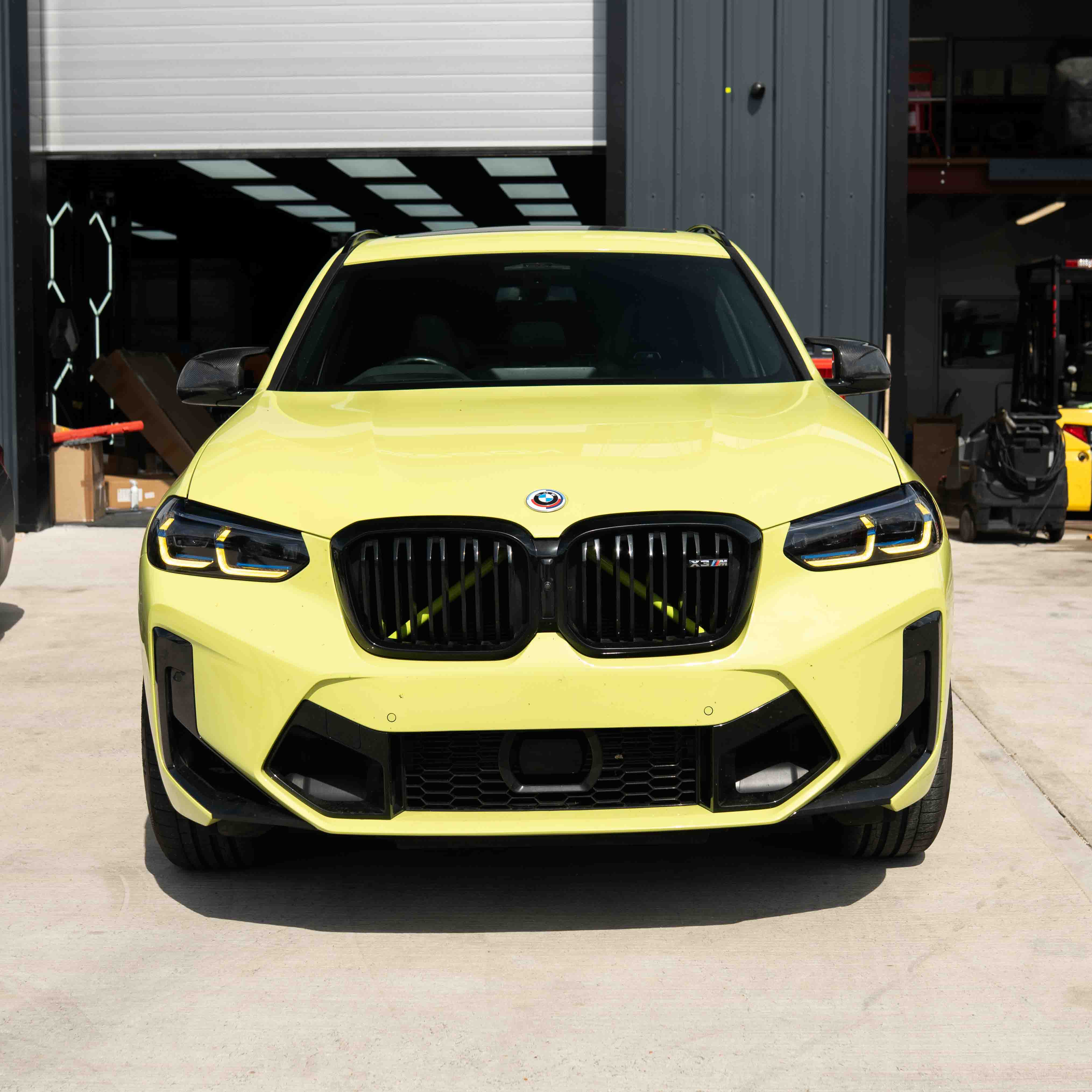BMW F97 X3M LCI YELLOW ADAPTIVE DRL MODULE SET (2022+)-CT CARBON-CT Carbon - High-quality carbon fiber and gloss black aerodynamic parts for premium sports and luxury vehicles.