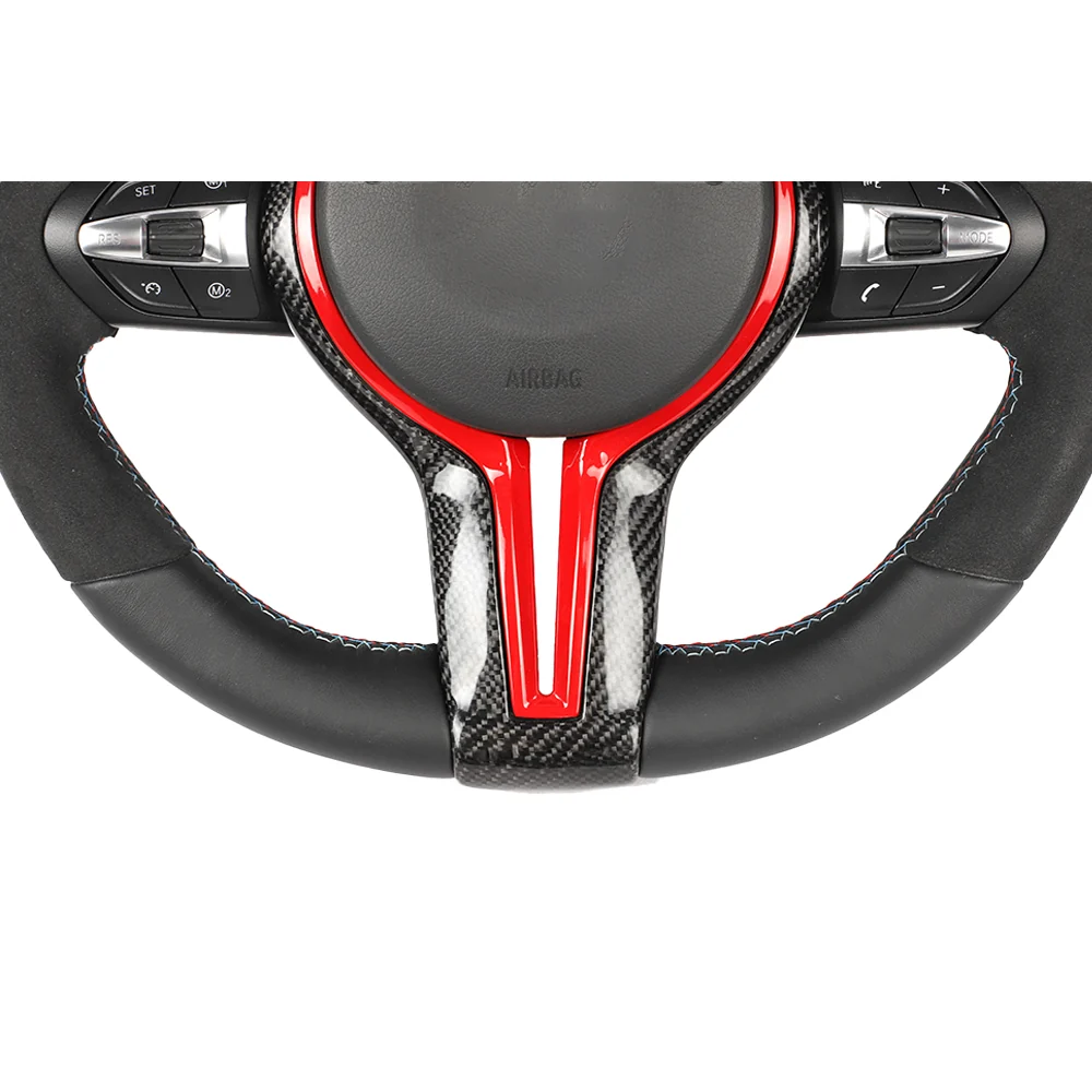 BMW FXX LEATHER / ALCANTARA / FLAT BOTTOM CUSTOM STEERING WHEEL-Custom Steering Wheels-CT CARBON-CT Carbon - High-quality carbon fiber and gloss black aerodynamic parts for premium sports and luxury vehicles.