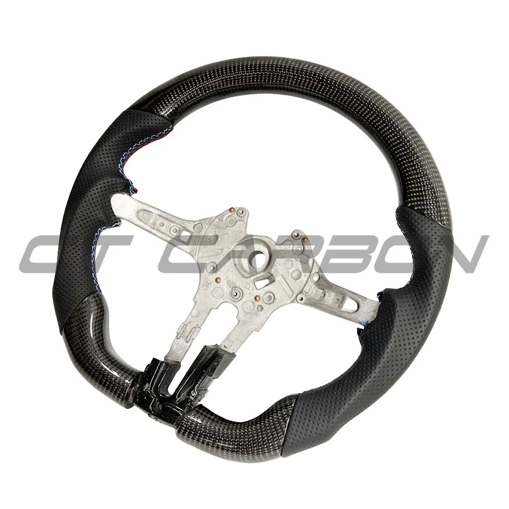 BMW FXX CARBON FIBRE / LEATHER FLAT BOTTOM STEERING WHEEL